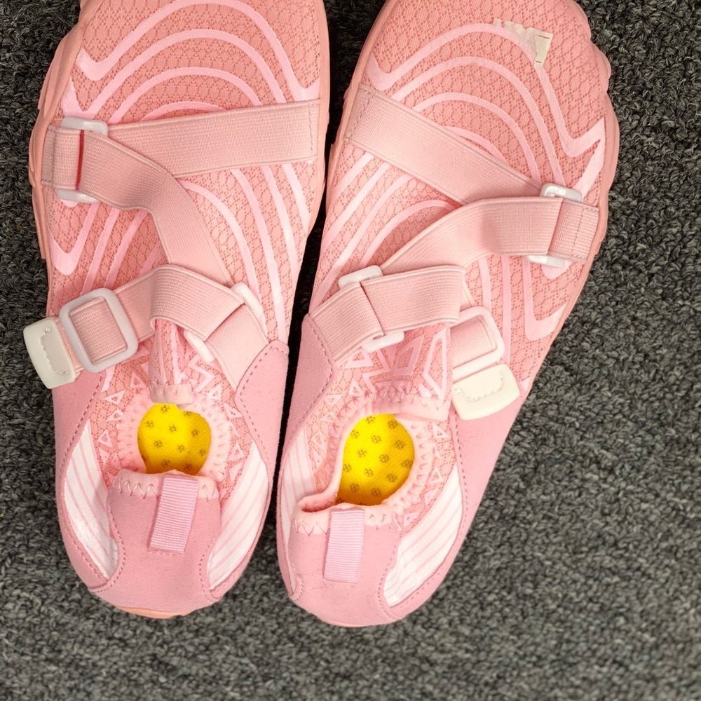 Women's Pink Athletic Shoes with Adjustable Straps
